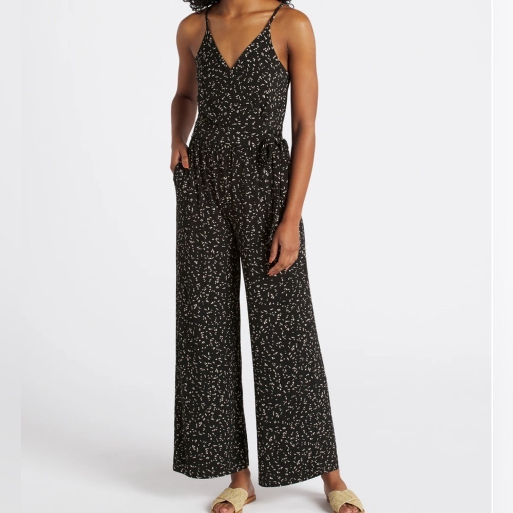 NWT black patterned Rochelle knit jumpsuit Stitch Fix H-27